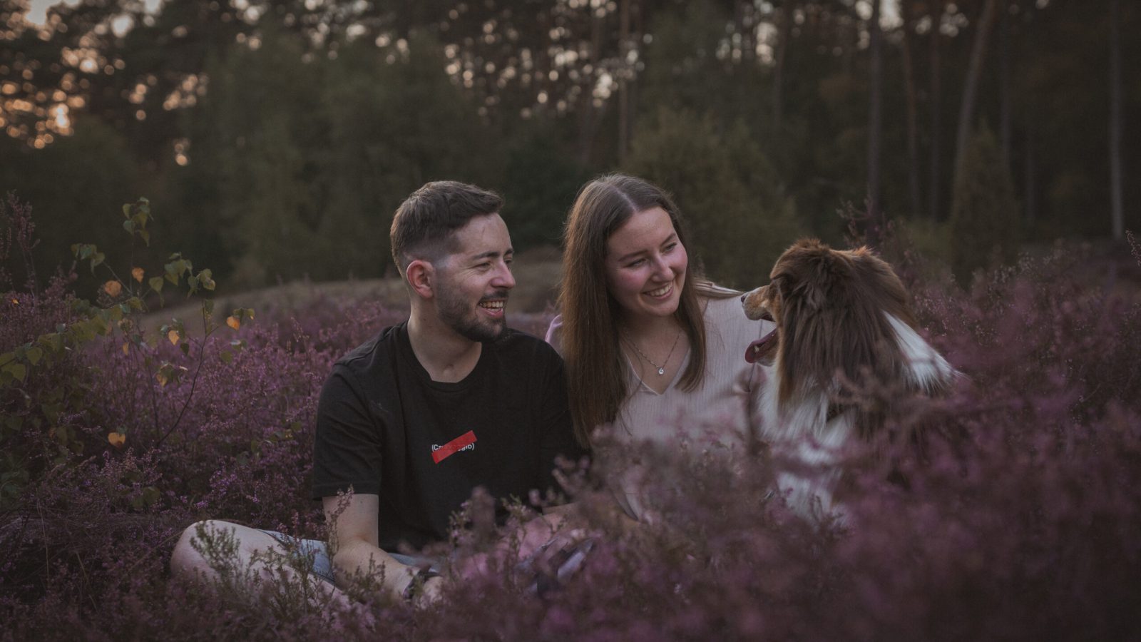 Wir drei in der Heide